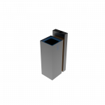 PARANA PC coș de reciclare exterior din metal și lemn cu scrumieră_3